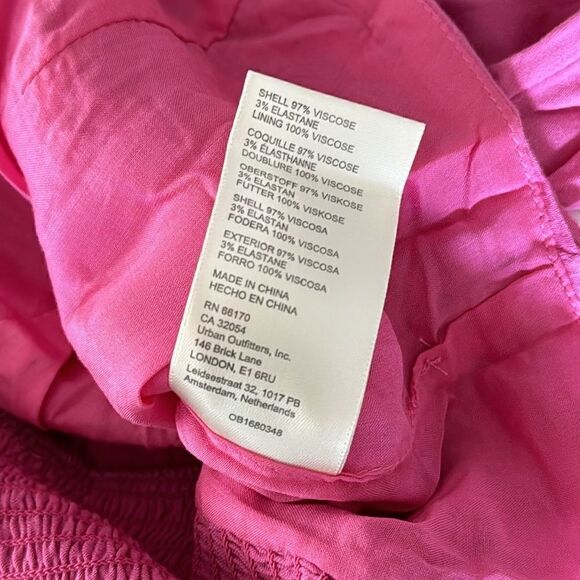 NWOT Free People Pink Cropped Top Long Sleeve Ruched Feminine Boho Retro Viscose - Picture 11 of 11